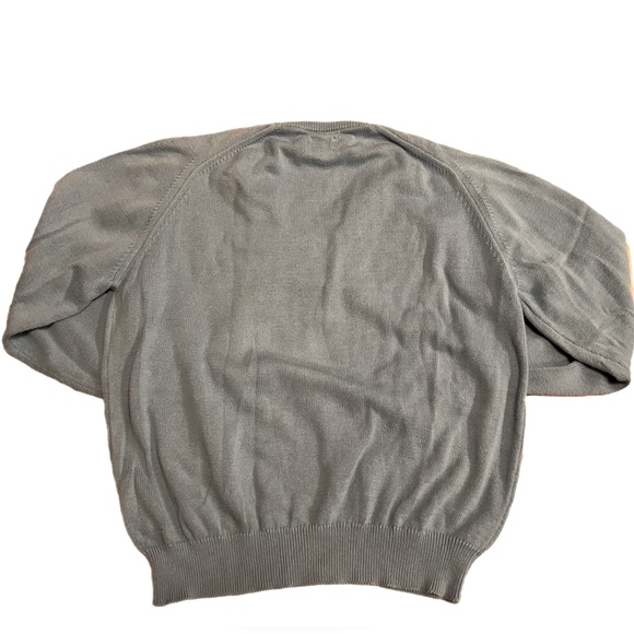 Vintage Michael Thomas Threadtex Sea Island Cotton Light Blue V-neck Sweater XL - Picture 2 of 8